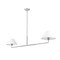Z-Lite Leila Chandelier, 2-Light, 12 In.W x 62 In.L x 9.5 In.H, Brushed Nickel/White Linen 744-62L-BN - alternate 6